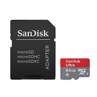 SanDisk Ultra Android microSDXC 64GB bis zu 80 MB/Sek, Class 10 Speicherkarte + SD-Adapter FFP-22